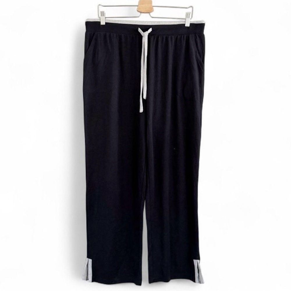 Koolaburra Black Lounge Pants with White Drawstring